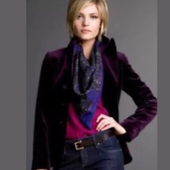 J. Crew | Bella Velvet Blazer Jacket Plum 8